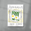 Asparagus & Eggs contemporary wall art print by DROOL Collective - sold by DROOL