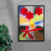 The Flower Thrower contemporary canvas art print by MENSLIES - sold by DROOL