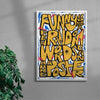 Funny how a few random words can make a poster contemporary wall art print by Jorge Santos - sold by DROOL