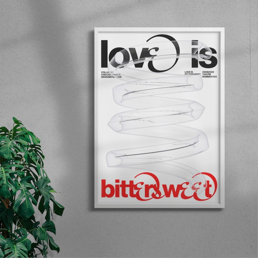 Love is Bittersweet contemporary wall art print by Salome Frenzel - sold by DROOL