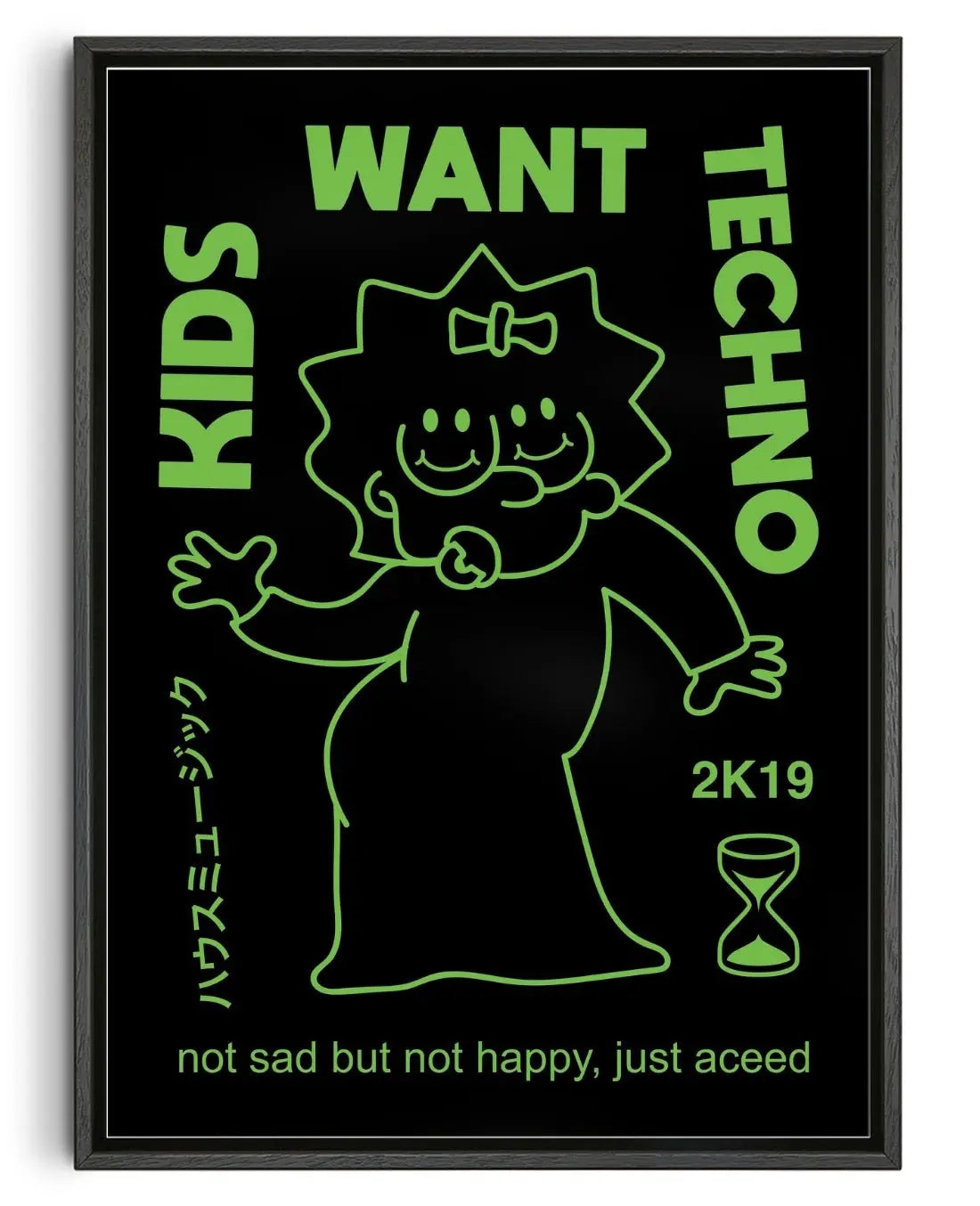 KIDS WANT TECHNO contemporary wall art print by Ignorance1 - sold by DROOL