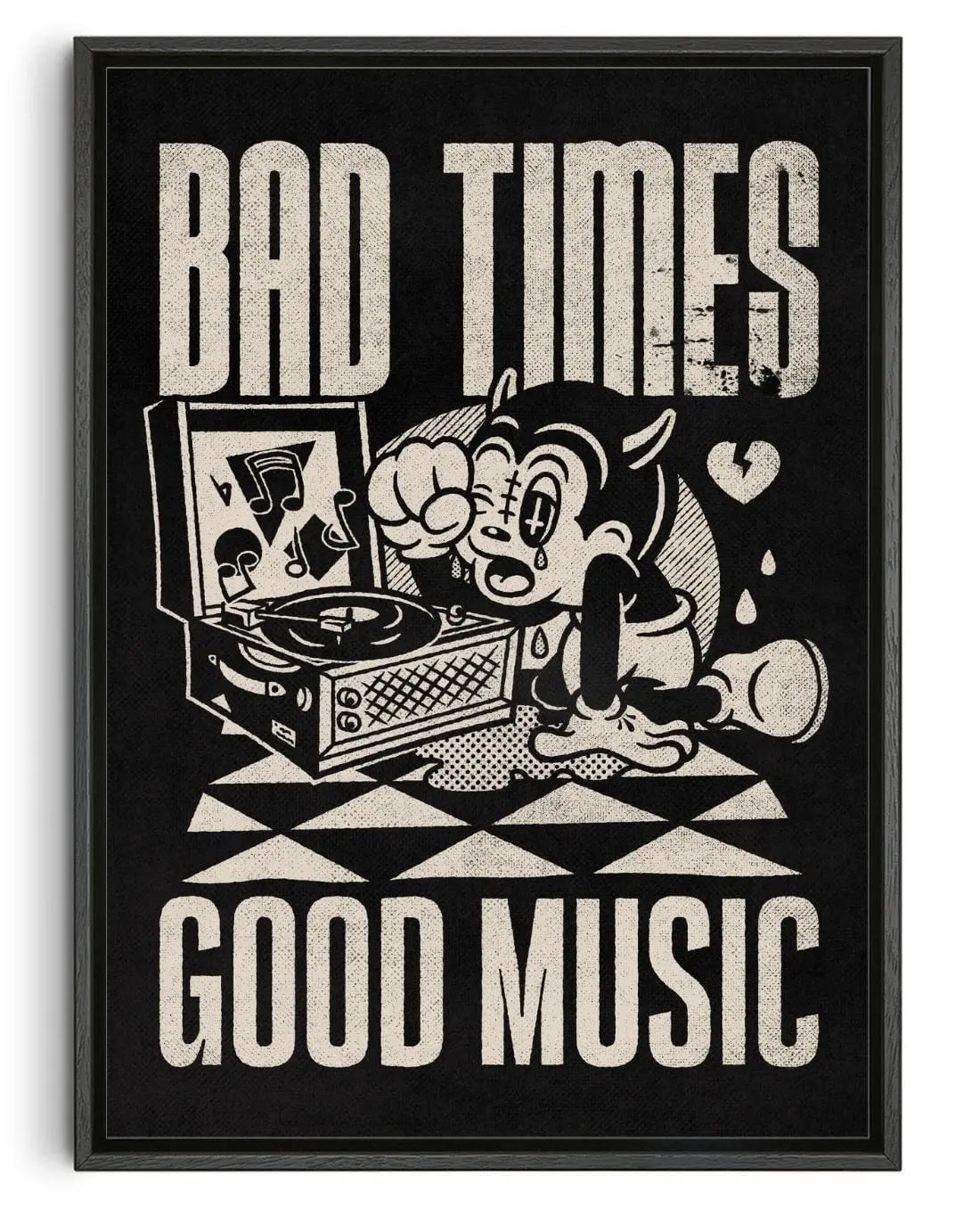 Bad Times Good Music contemporary wall art print by Laserblazt - sold by DROOL