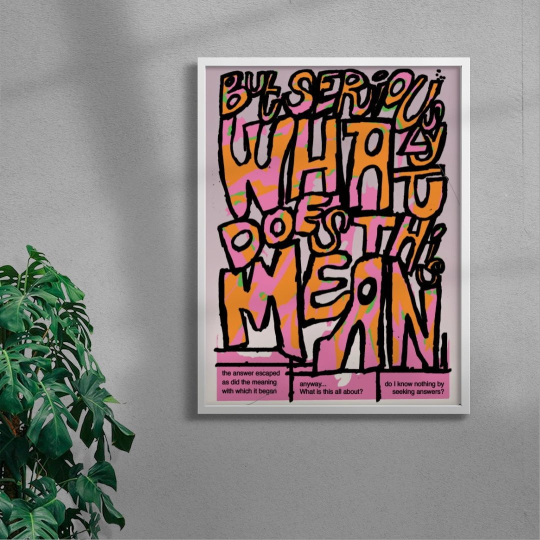 I can't move contemporary wall art print by Jorge Santos - sold by DROOL