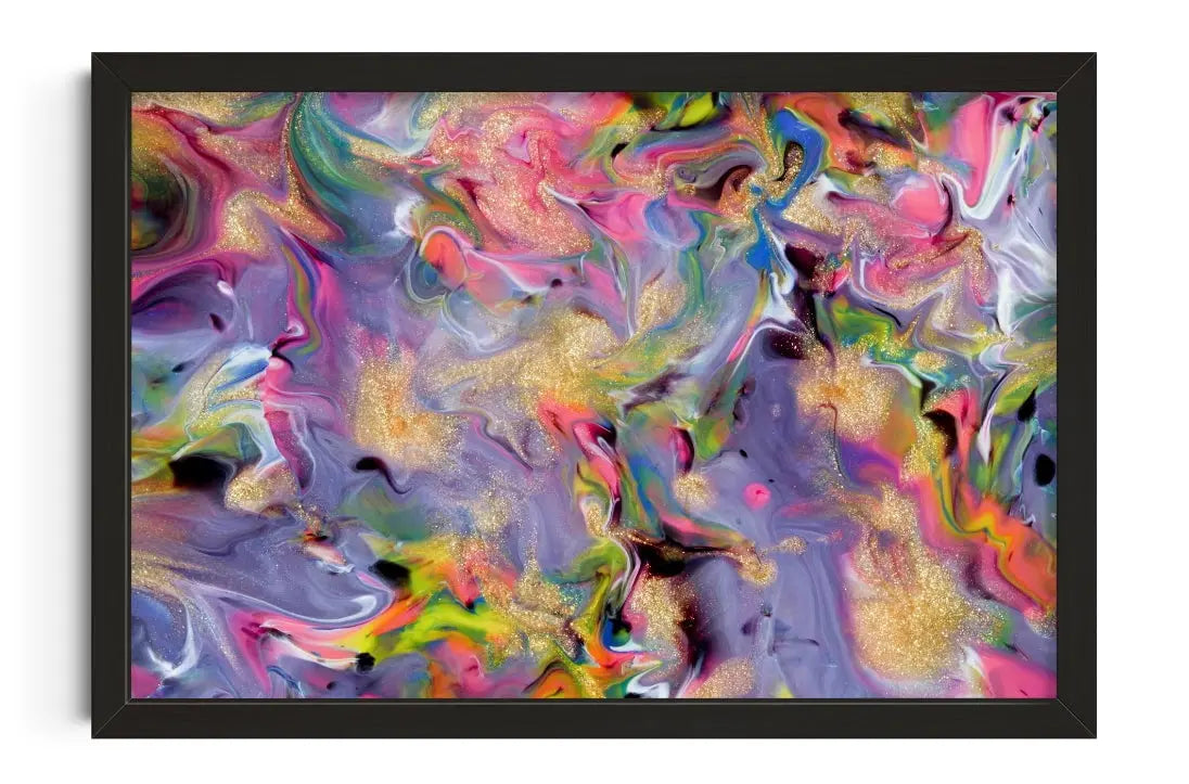 Glitter Paint Swirl contemporary wall art print by Roman De Giuli - sold by DROOL