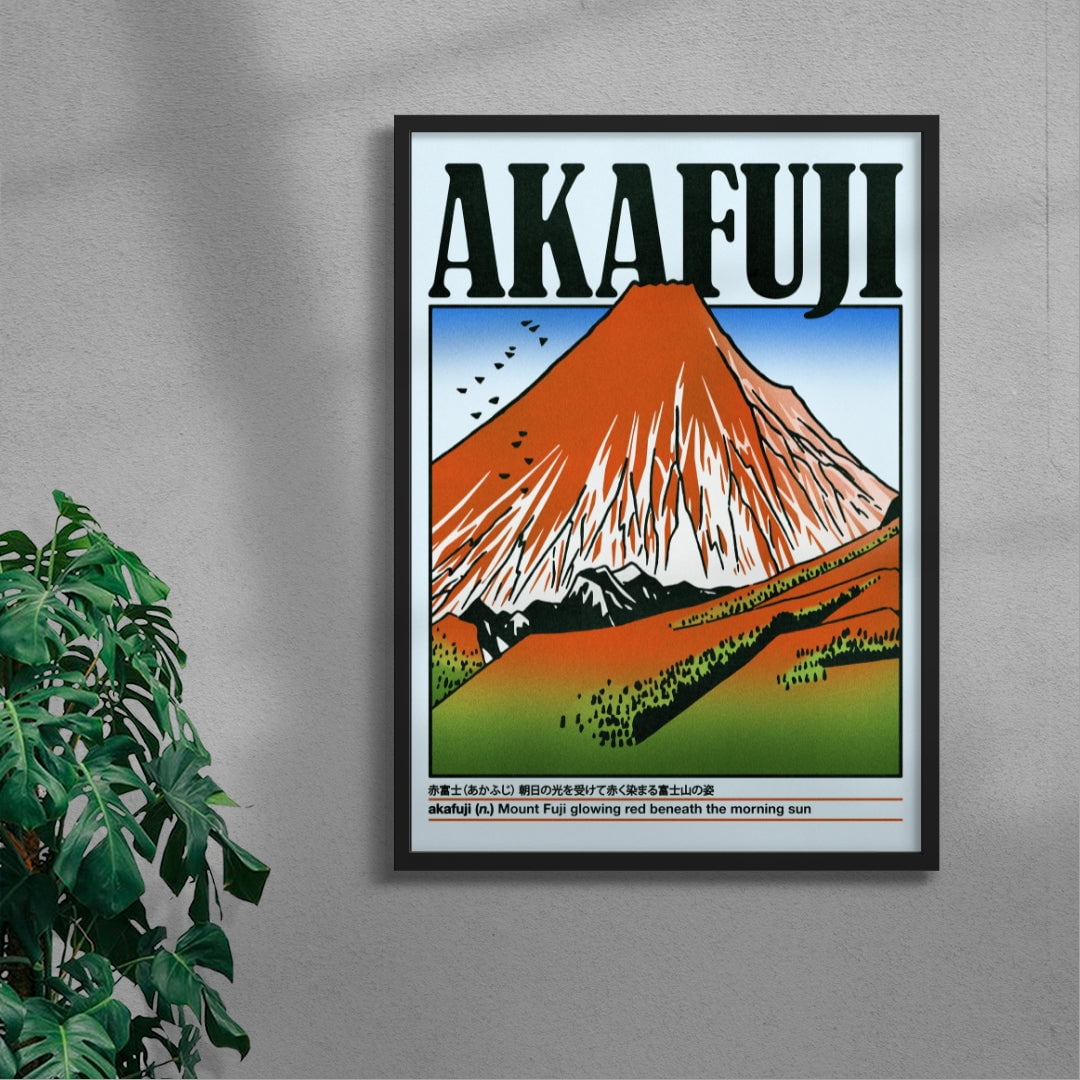 Akafuji contemporary wall art print by Othman Zougam - sold by DROOL