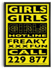 Load image into Gallery viewer, GIRLS GIRLS GIRLS contemporary wall art print by Sven Silk - sold by DROOL