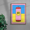 Happy can of beer contemporary wall art print by Petra - sold by DROOL