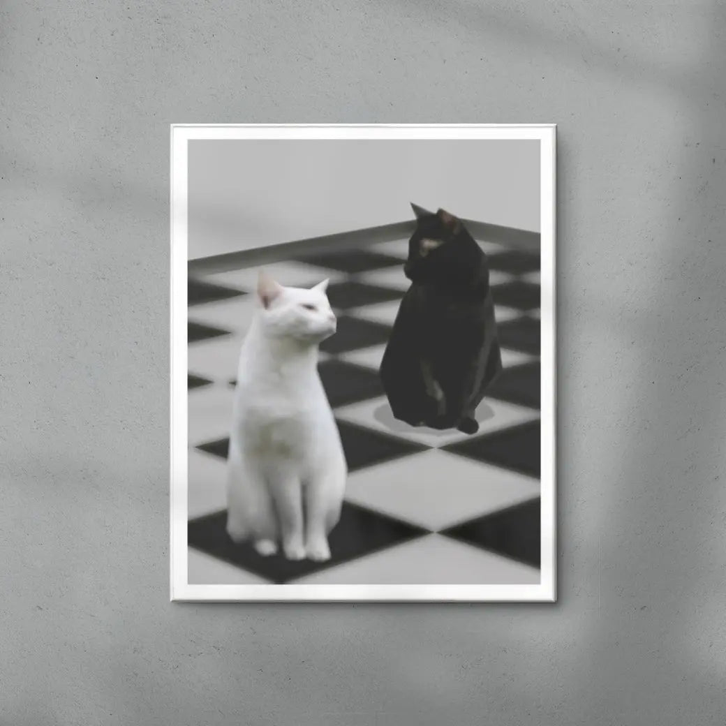 Chesshire contemporary wall art print by Jimmy Tran - sold by DROOL