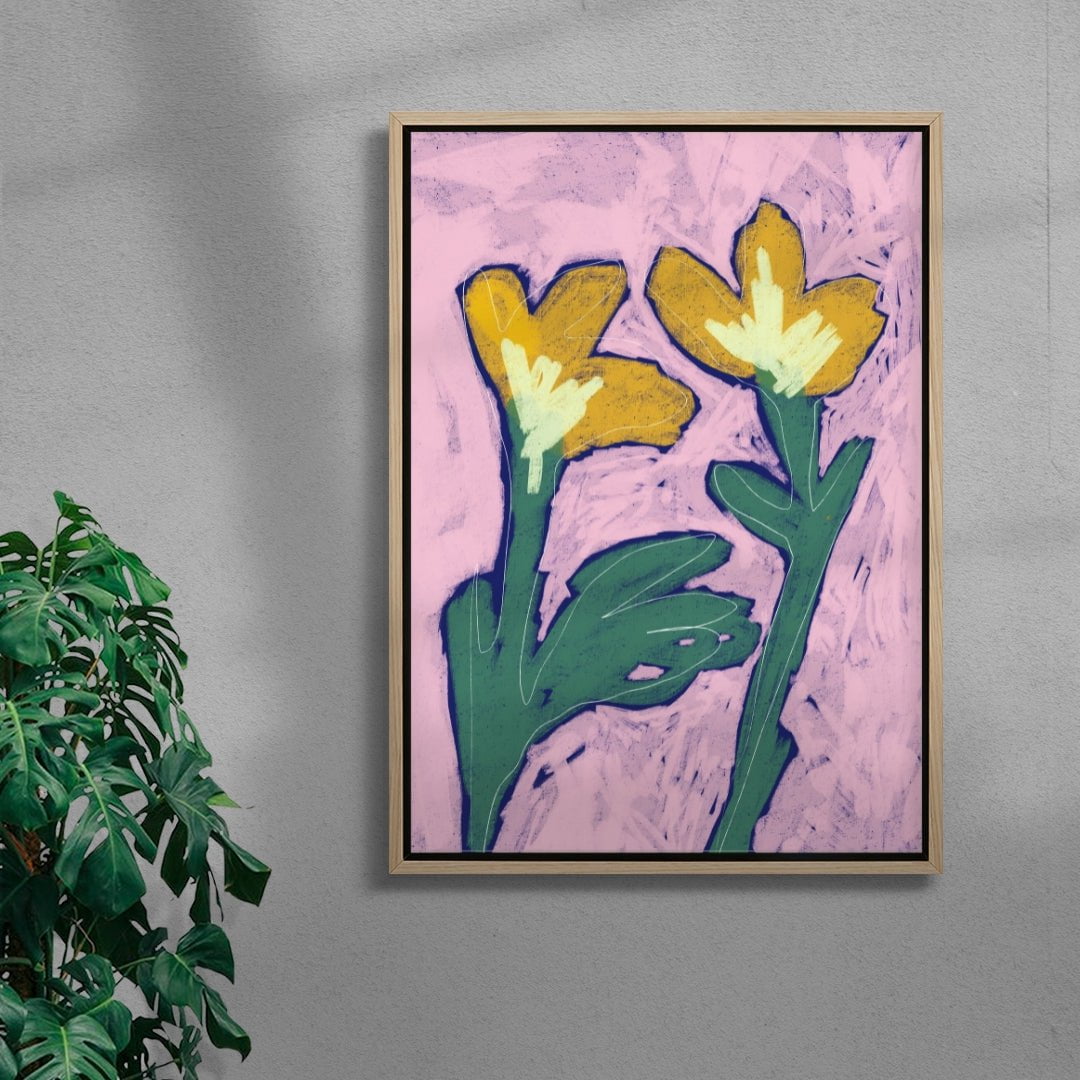 Bloomin Lovely contemporary wall art print by Laurie Campbell - sold by DROOL