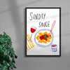 Sunday Sauce contemporary wall art print by DROOL Collective - sold by DROOL