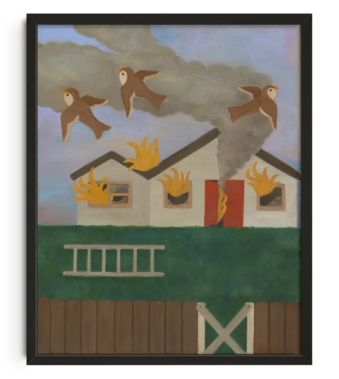 The only thing that died was community spirit contemporary art print by Tish von Broen - sold by DROOL