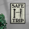 Safe Trip contemporary wall art print by Utsav Verma - sold by DROOL
