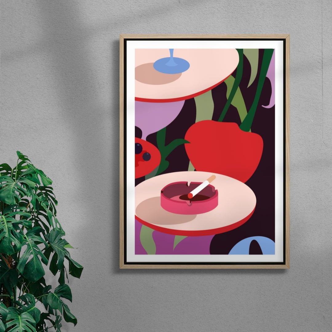 Pleasures contemporary wall art print by Kim Van Vuuren - sold by DROOL