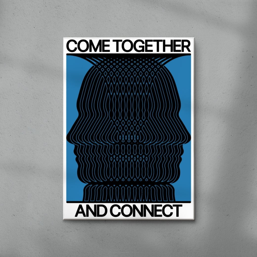 Connect contemporary wall art print by John Schulisch - sold by DROOL