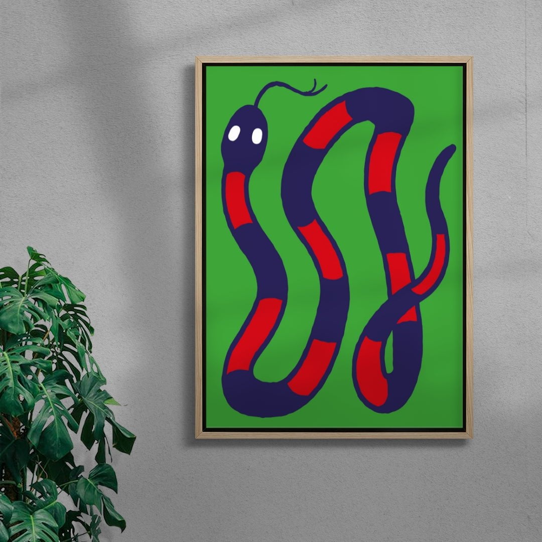 Snake contemporary wall art print by Max Blackmore - sold by DROOL