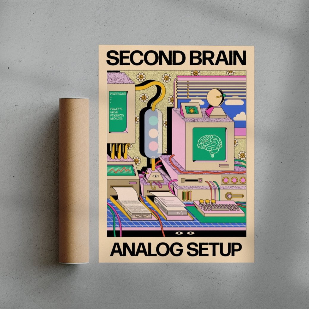 Second Brain contemporary wall art print by Azaazelus - sold by DROOL