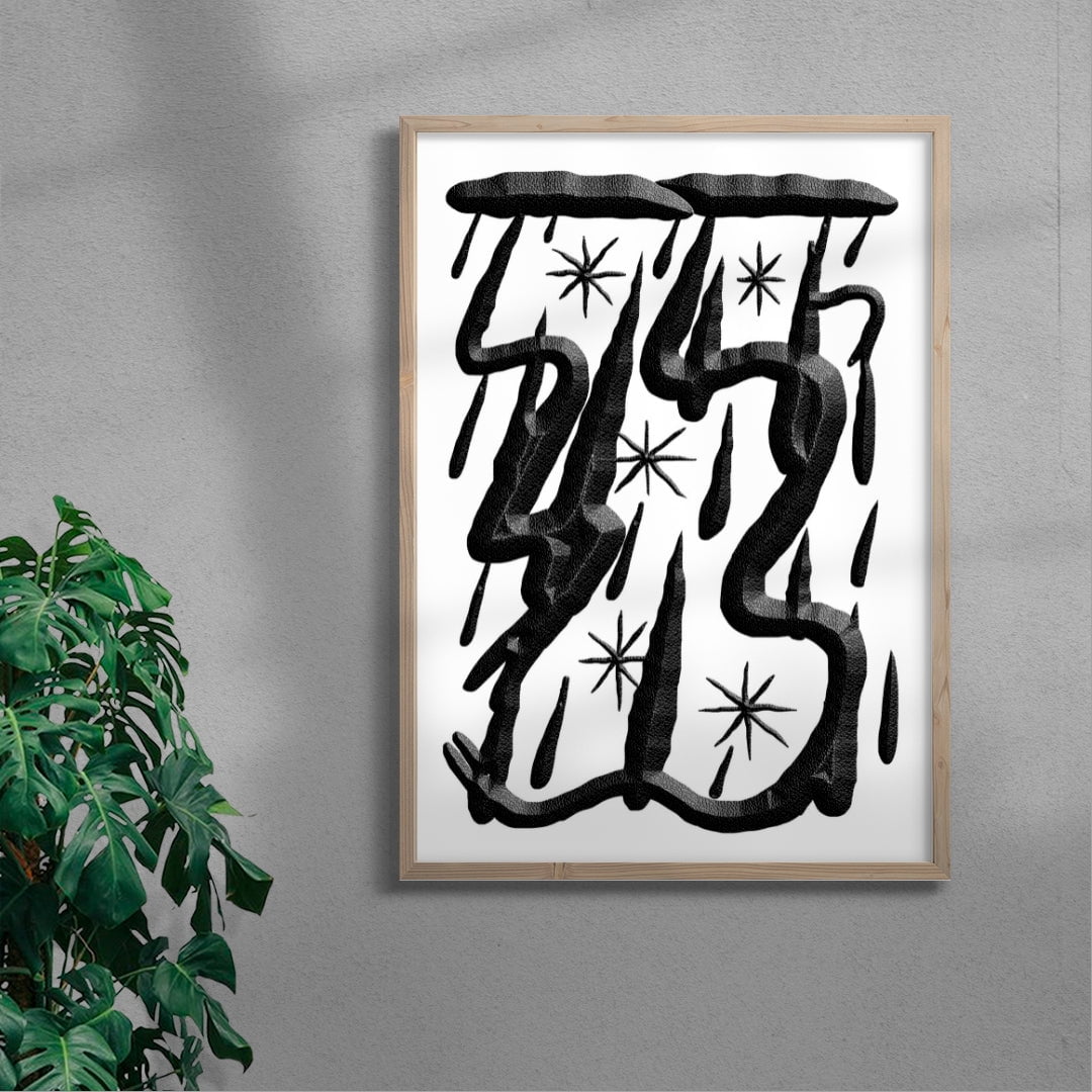Thunder and Rain contemporary wall art print by Célestin Krier - sold by DROOL