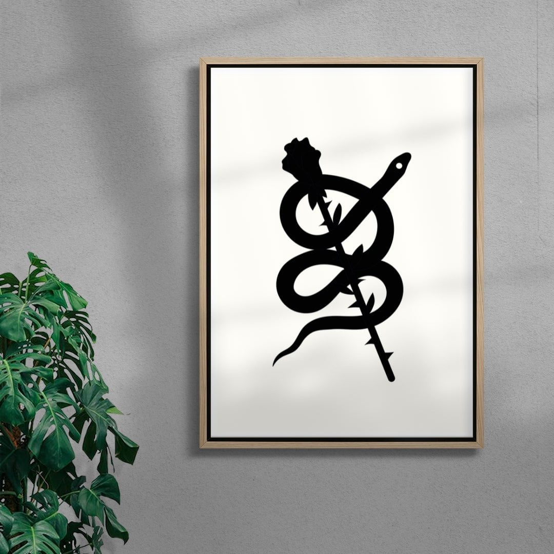 Rose contemporary wall art print by Juan Sebastián Rosillo - sold by DROOL