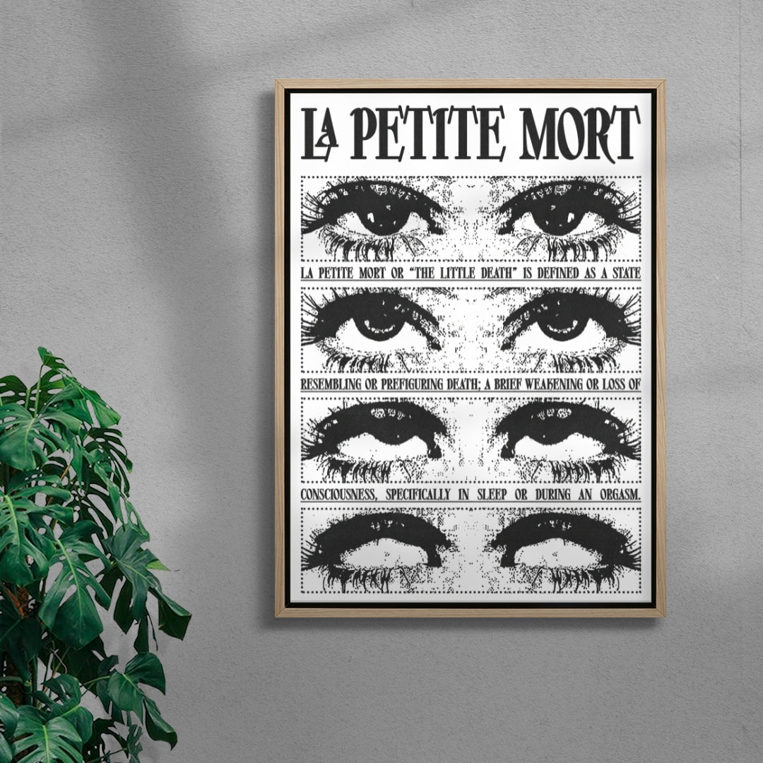 The Little Death (Mono) contemporary wall art print by Utsav Verma - sold by DROOL