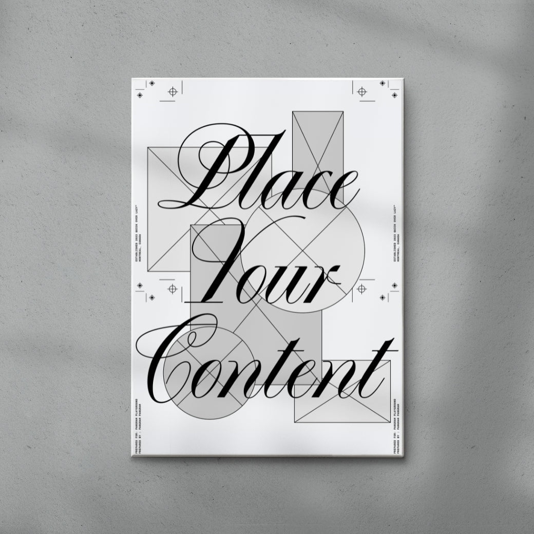 Place your content contemporary wall art print by Pangram Pangram Foundry - sold by DROOL