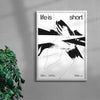 Life is Short contemporary wall art print by Salome Frenzel - sold by DROOL