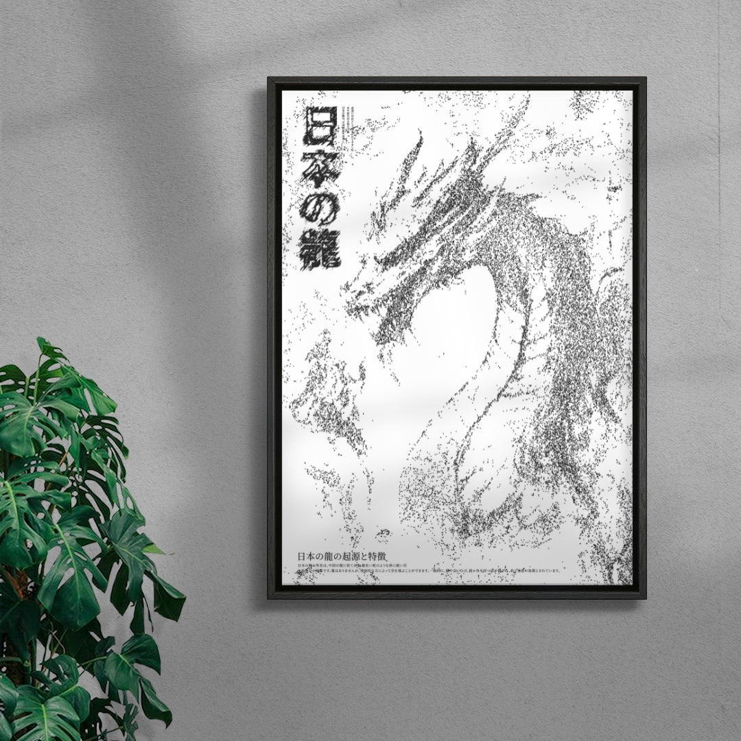 Dragon contemporary wall art print by Todd Pham - sold by DROOL