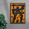 Faune and Fire contemporary wall art print by Célestin Krier - sold by DROOL