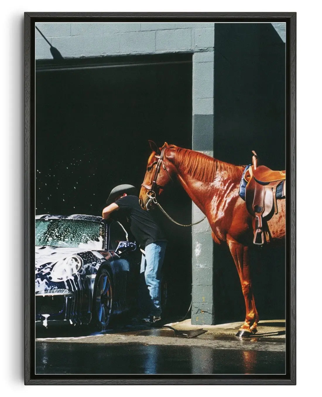 HORSEWASHING contemporary wall art print by Ces XC - sold by DROOL
