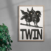 Twins contemporary wall art print by Alexander Khabbazi - sold by DROOL