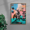 Run contemporary wall art print by Caitlin Flood-Molyneux - sold by DROOL