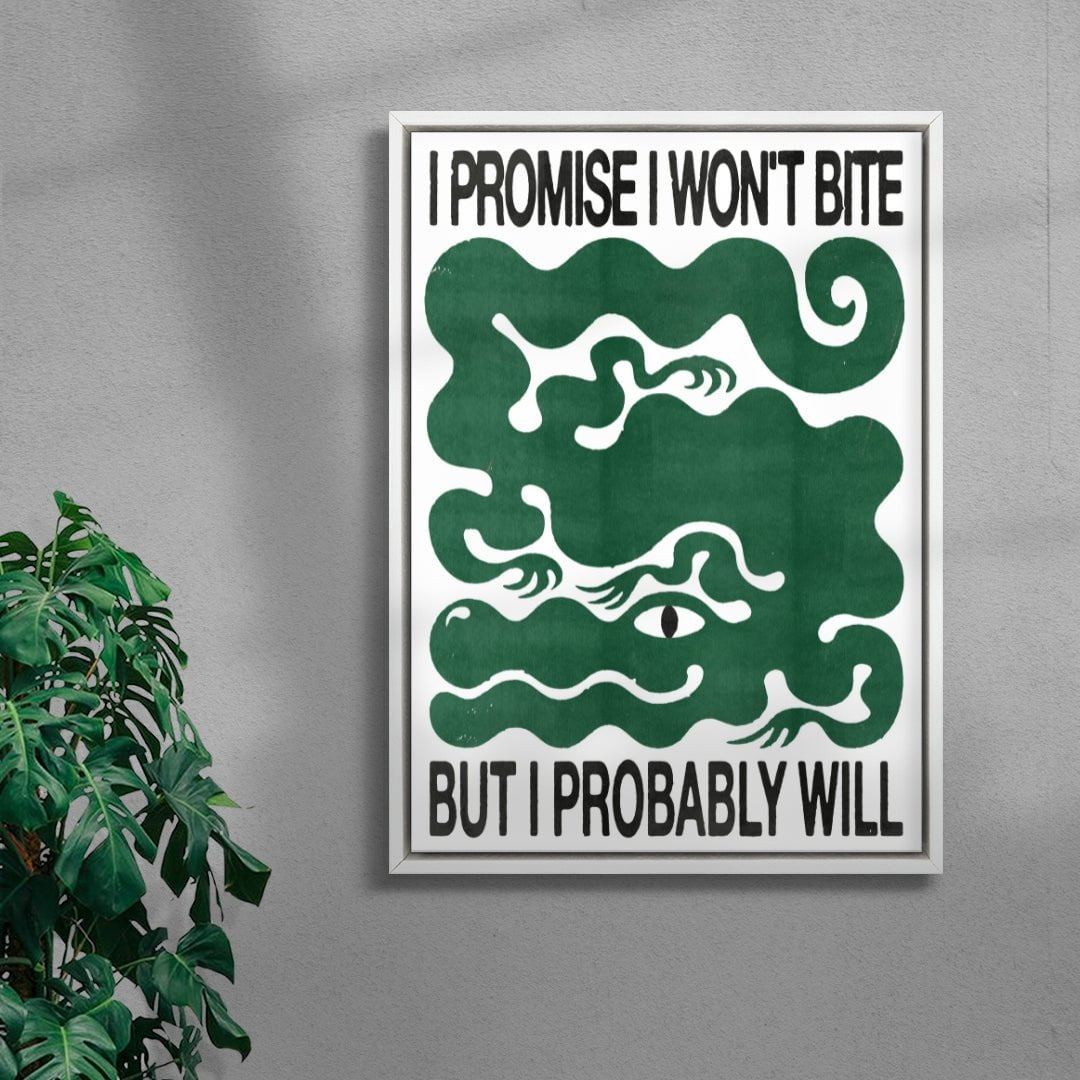 I Won't Bite contemporary wall art print by Alexander Khabbazi - sold by DROOL
