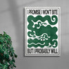 I Won't Bite contemporary wall art print by Alexander Khabbazi - sold by DROOL