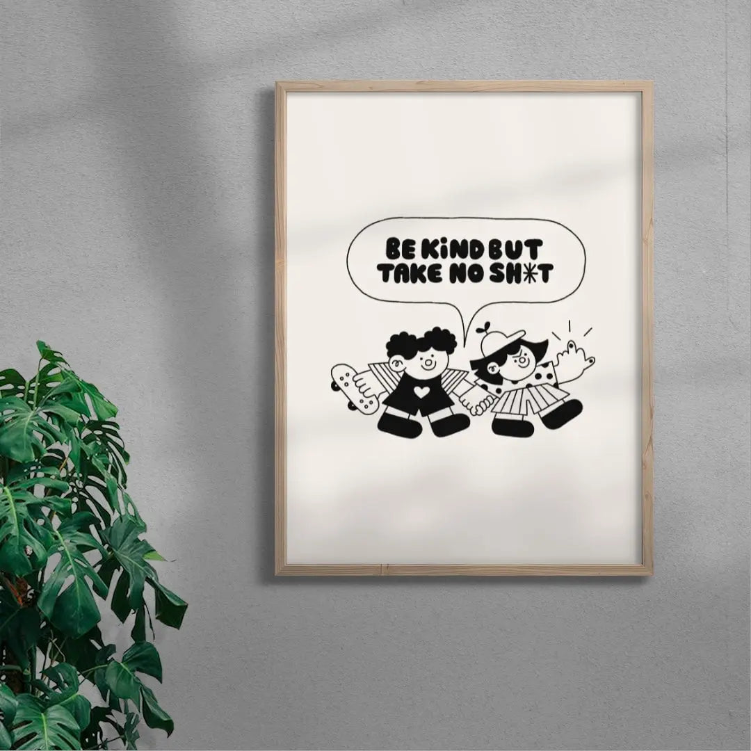 Be Kind contemporary wall art print by Bianca Beneduci Assad - sold by DROOL