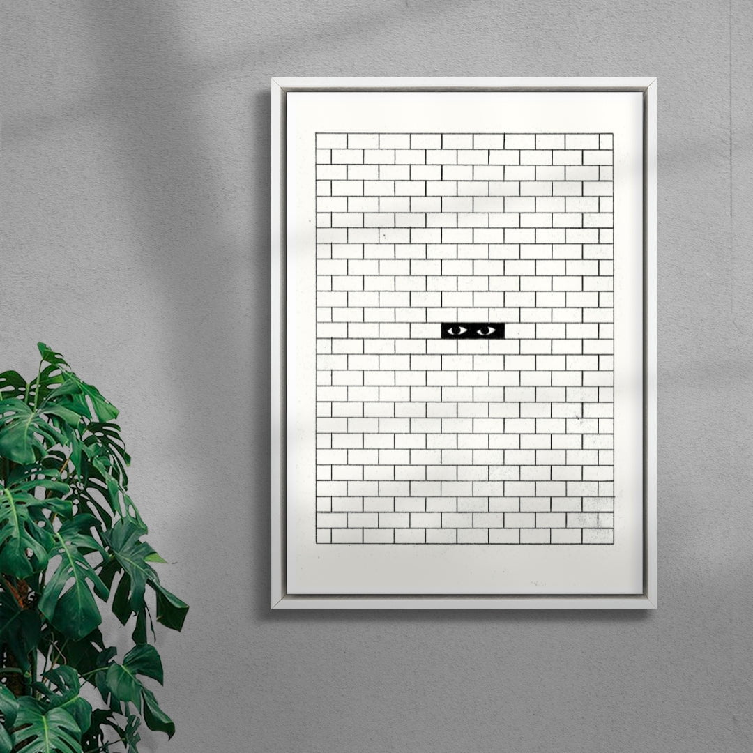 Behind the wall contemporary wall art print by Juan Sebastián Rosillo - sold by DROOL
