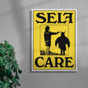 Self Care (Yellow) contemporary wall art print by Utsav Verma - sold by DROOL