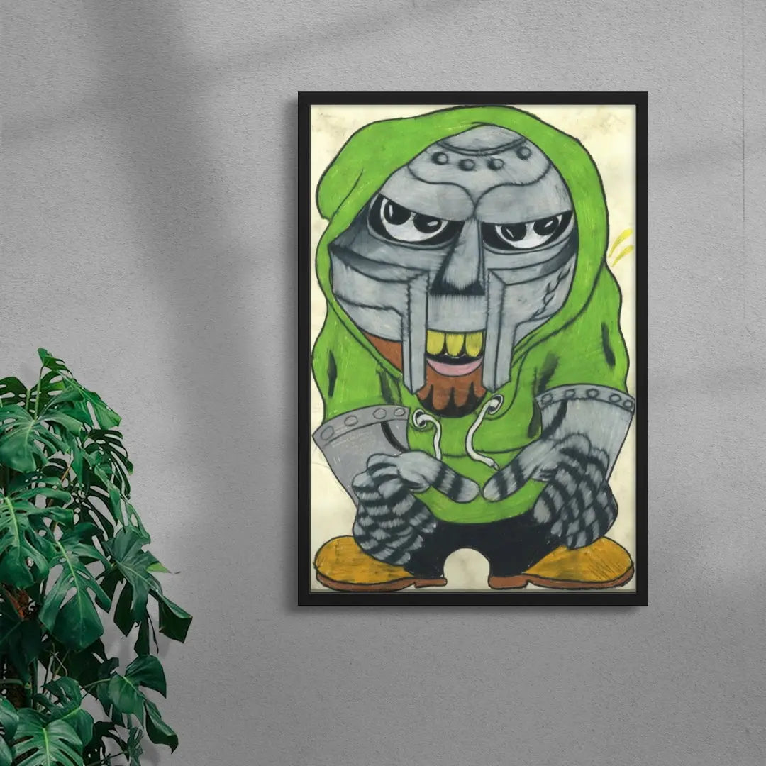 MFDOOM contemporary wall art print by Austin Ansbro - sold by DROOL
