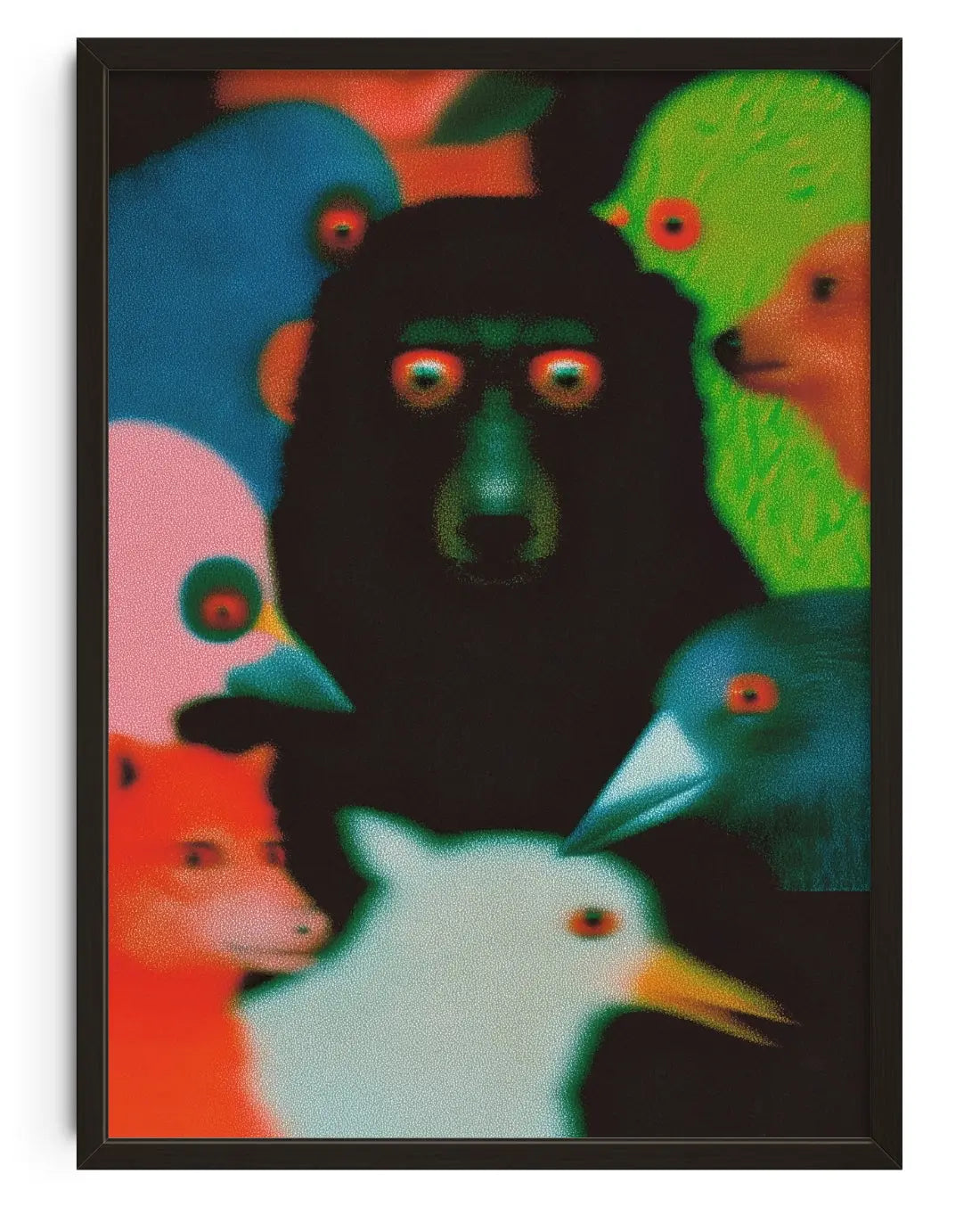 Feral Flock contemporary art print by ImagineThat - sold by DROOL