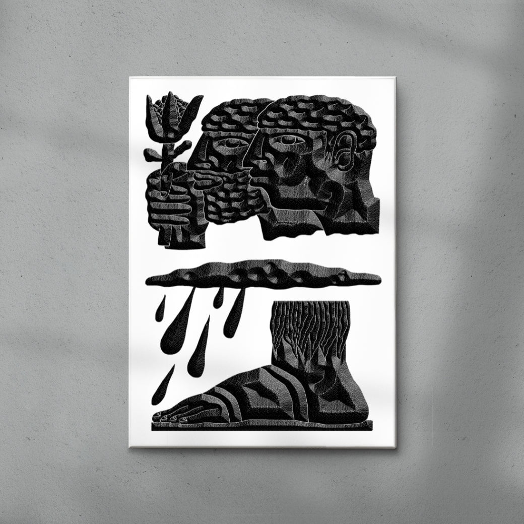 The Brothers and the Oath contemporary wall art print by Célestin Krier - sold by DROOL