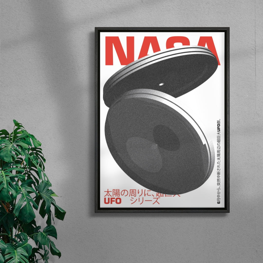 UFO contemporary wall art print by Maxim Dosca - sold by DROOL