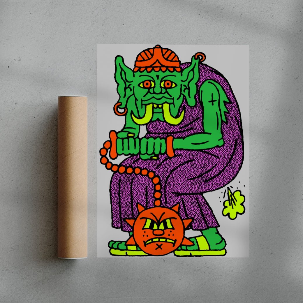 Goblin contemporary wall art print by Guy Field - sold by DROOL