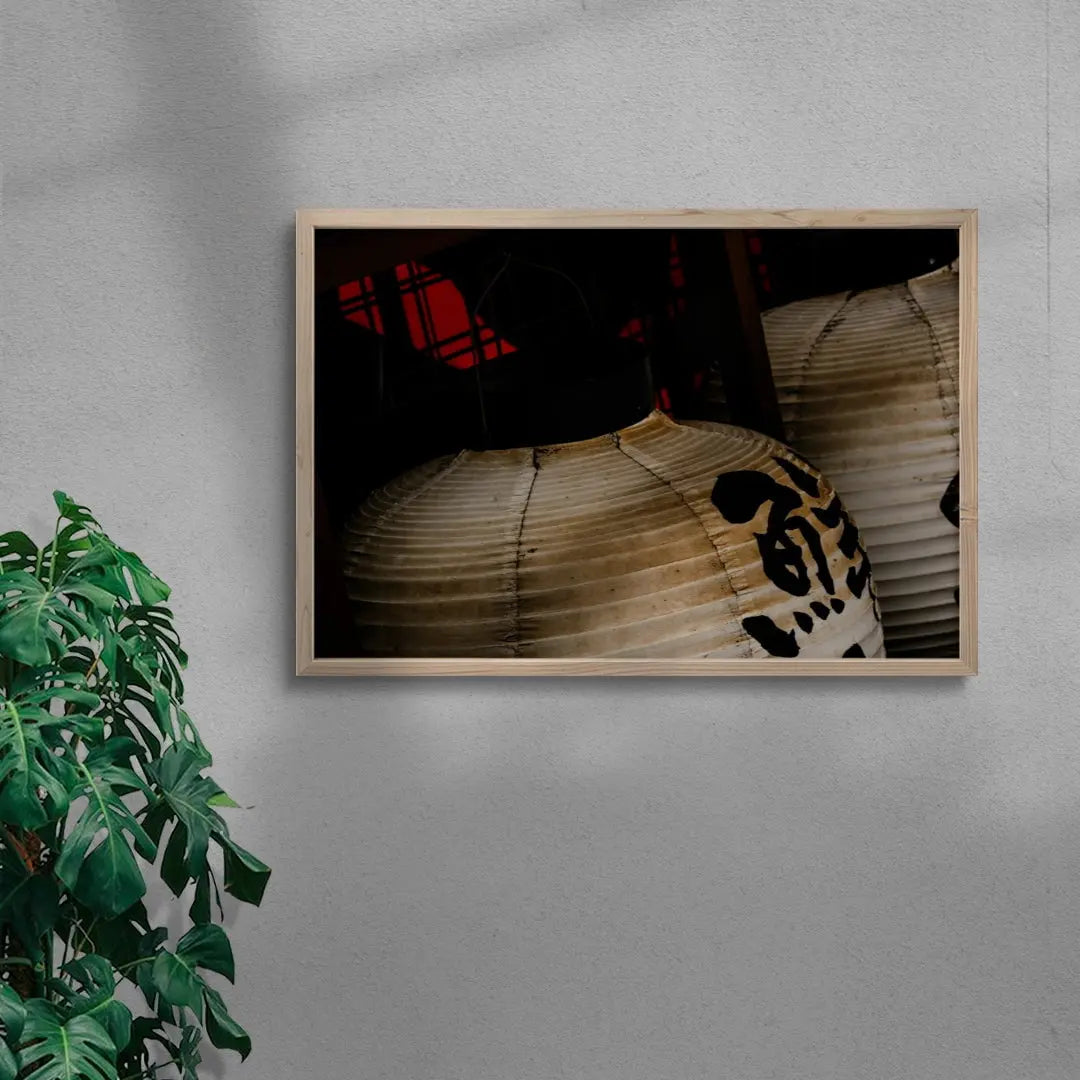 Japanese Lanterns contemporary wall art print by Gianluca Mortarotti - sold by DROOL