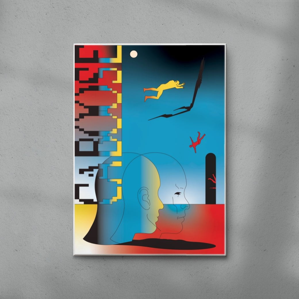 Trippin contemporary wall art print by Will Da Costa - sold by DROOL