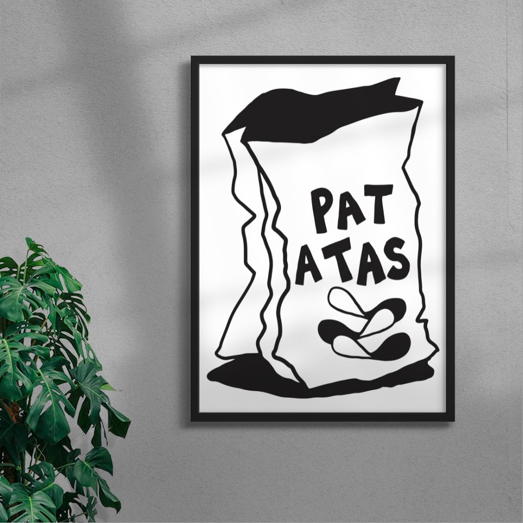 PATATAS contemporary wall art print by Max Blackmore - sold by DROOL
