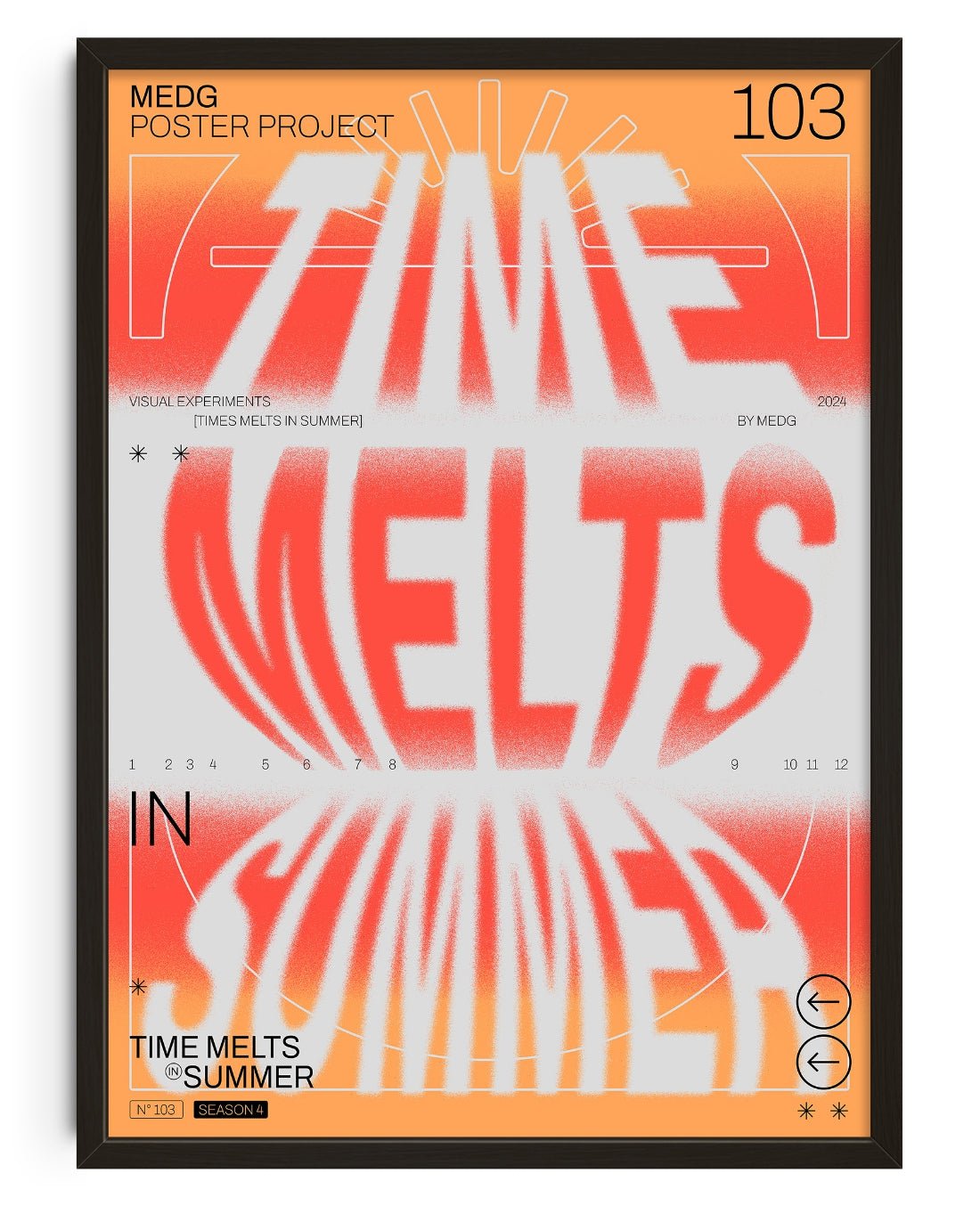 Time Melts In Summer contemporary wall art print by MEDG - sold by DROOL