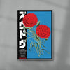 LA RED CARNATION contemporary wall art print by George Kempster - sold by DROOL