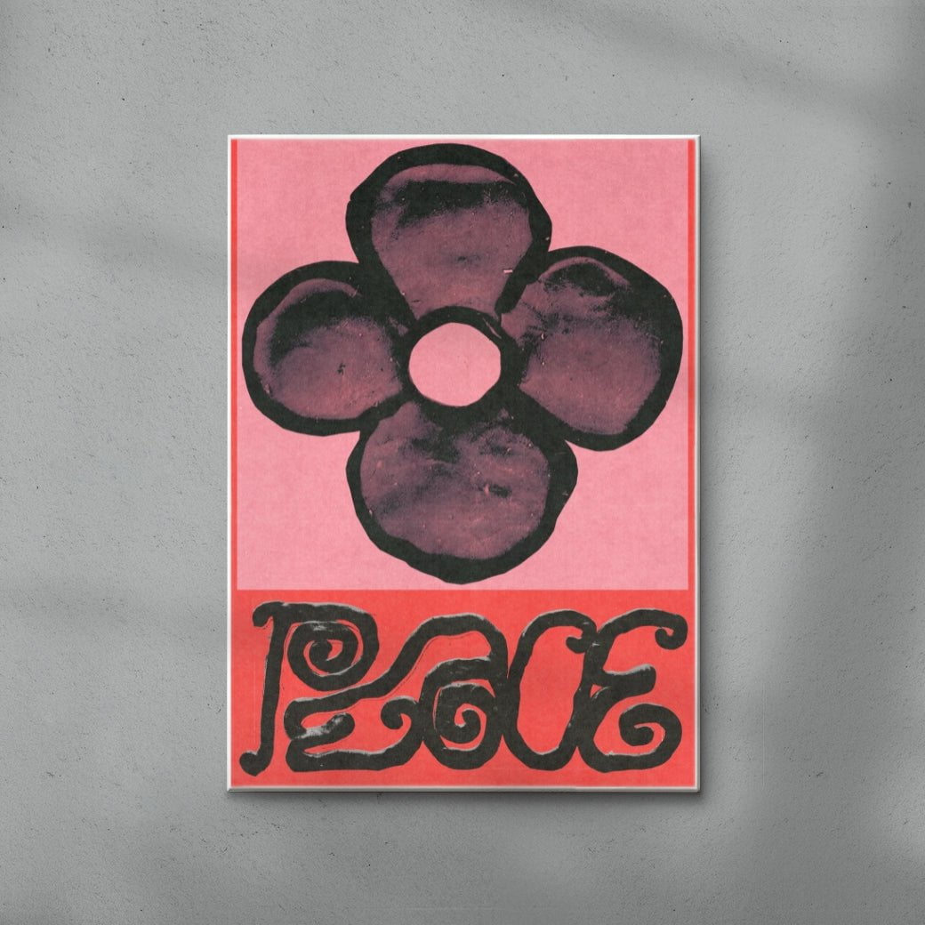 Peace contemporary wall art print by Imo Sinclair - sold by DROOL