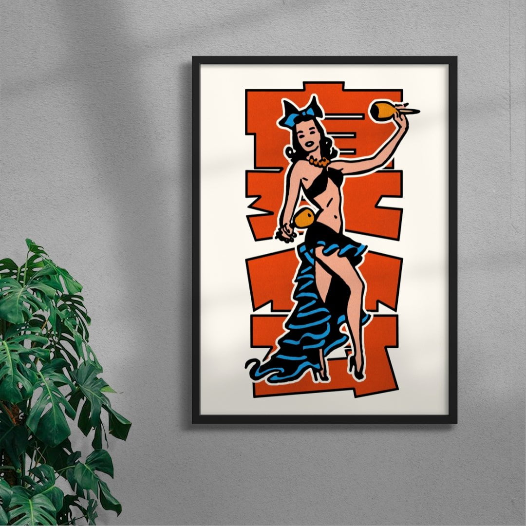 Fiesta contemporary wall art print by Othman Zougam - sold by DROOL