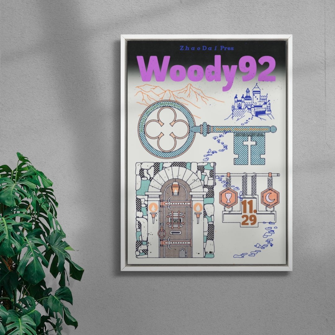 Zhao Dai pres. Woody92 contemporary wall art print by MENSLIES - sold by DROOL