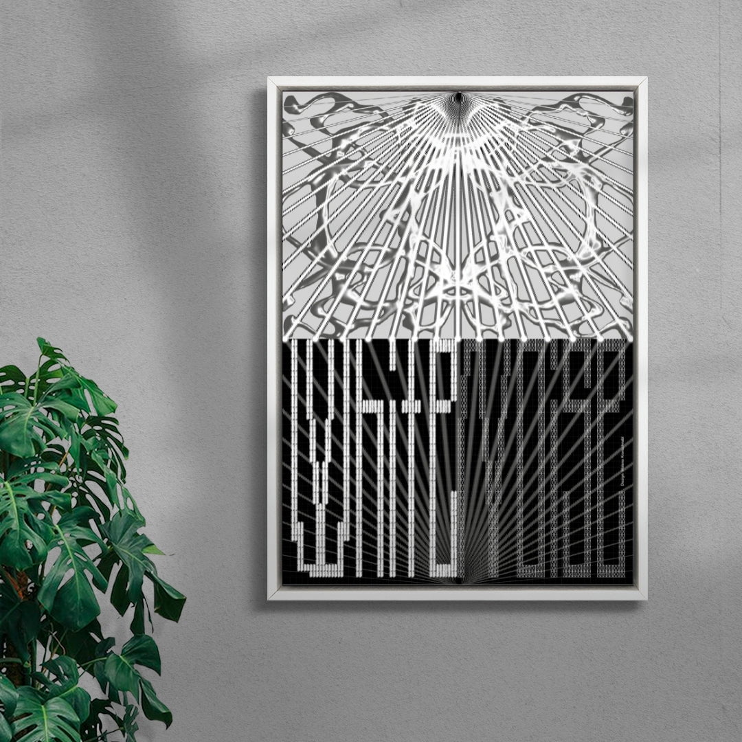 White Noise contemporary wall art print by Malena Kronschnabl - sold by DROOL
