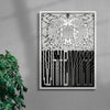 White Noise contemporary wall art print by Malena Kronschnabl - sold by DROOL